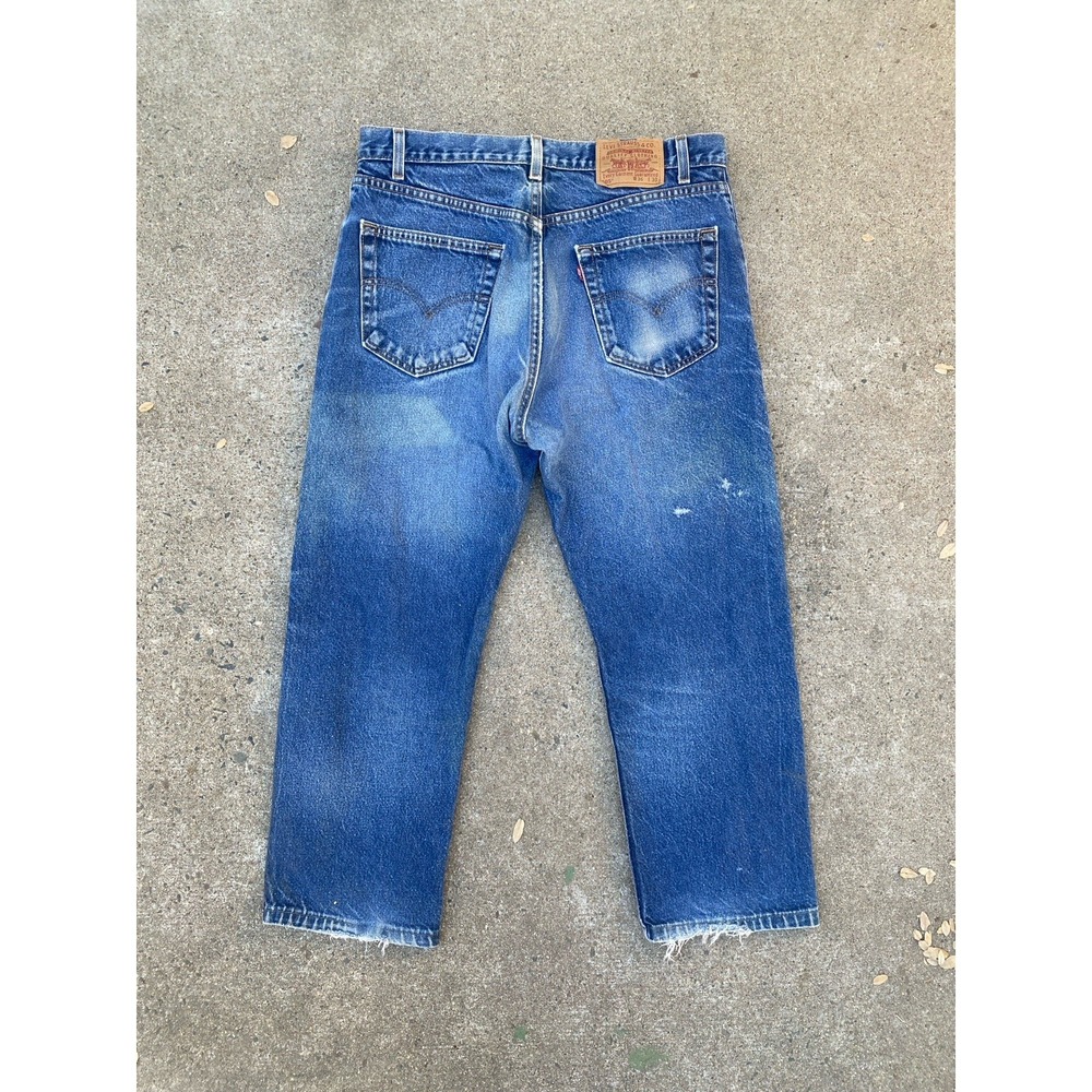Vintage Levi's 505 Denim Jeans 35x26 Made in USA Perfect Contrast Fades 90s